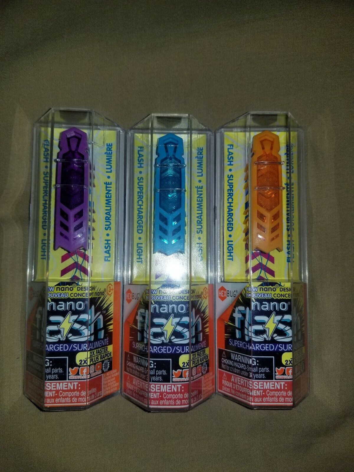 3 Individual Hexbug Nano Flash (variety Of Colors)