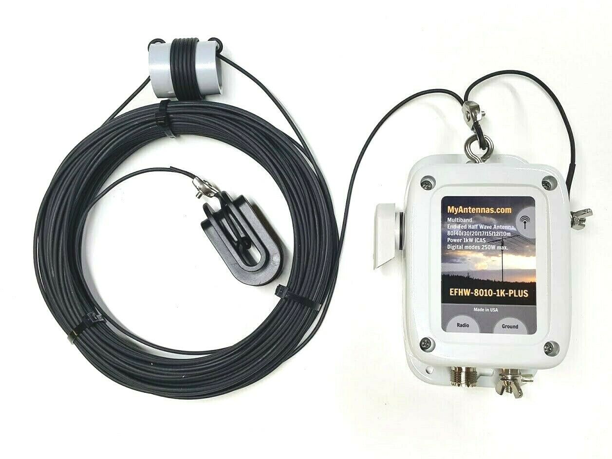 End Fed Antenna Efhw-8010-1k-plus 80-10m / No Tuner Needed!! / 130ft Long