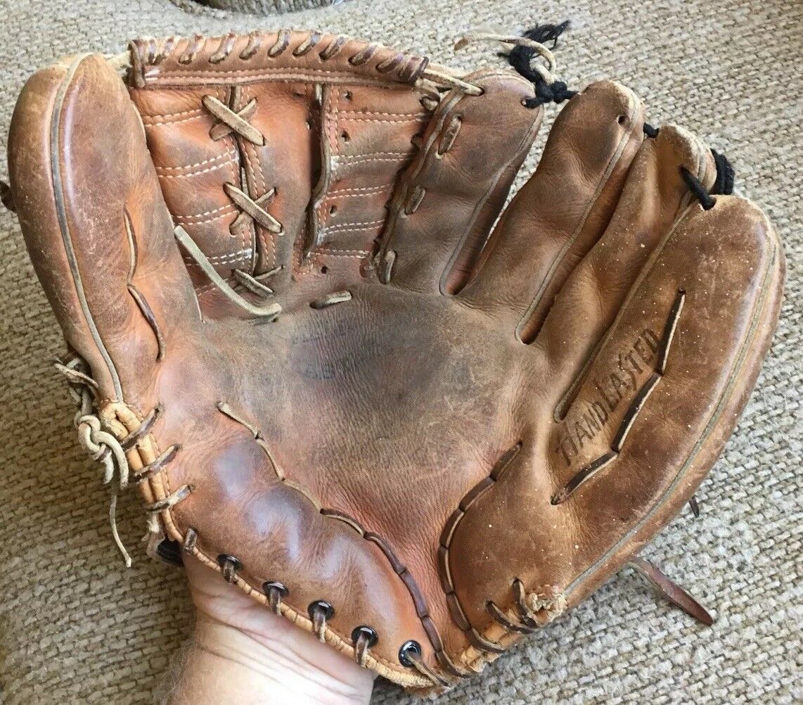 Vintage Macgregor Lh Baseball Glove Field Master Hand Lasted Brown Leather Rht