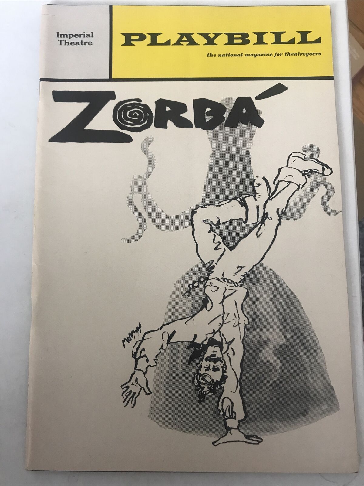 November 1968 - Imperial Theatre Playbill - Zorba - Herschel Bernardi