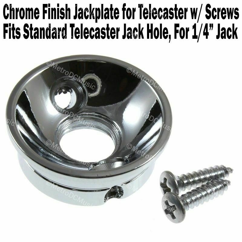 Electrosocket Jack Plate Fits Fender Telecaster Chrome Upgrade Your Tele!