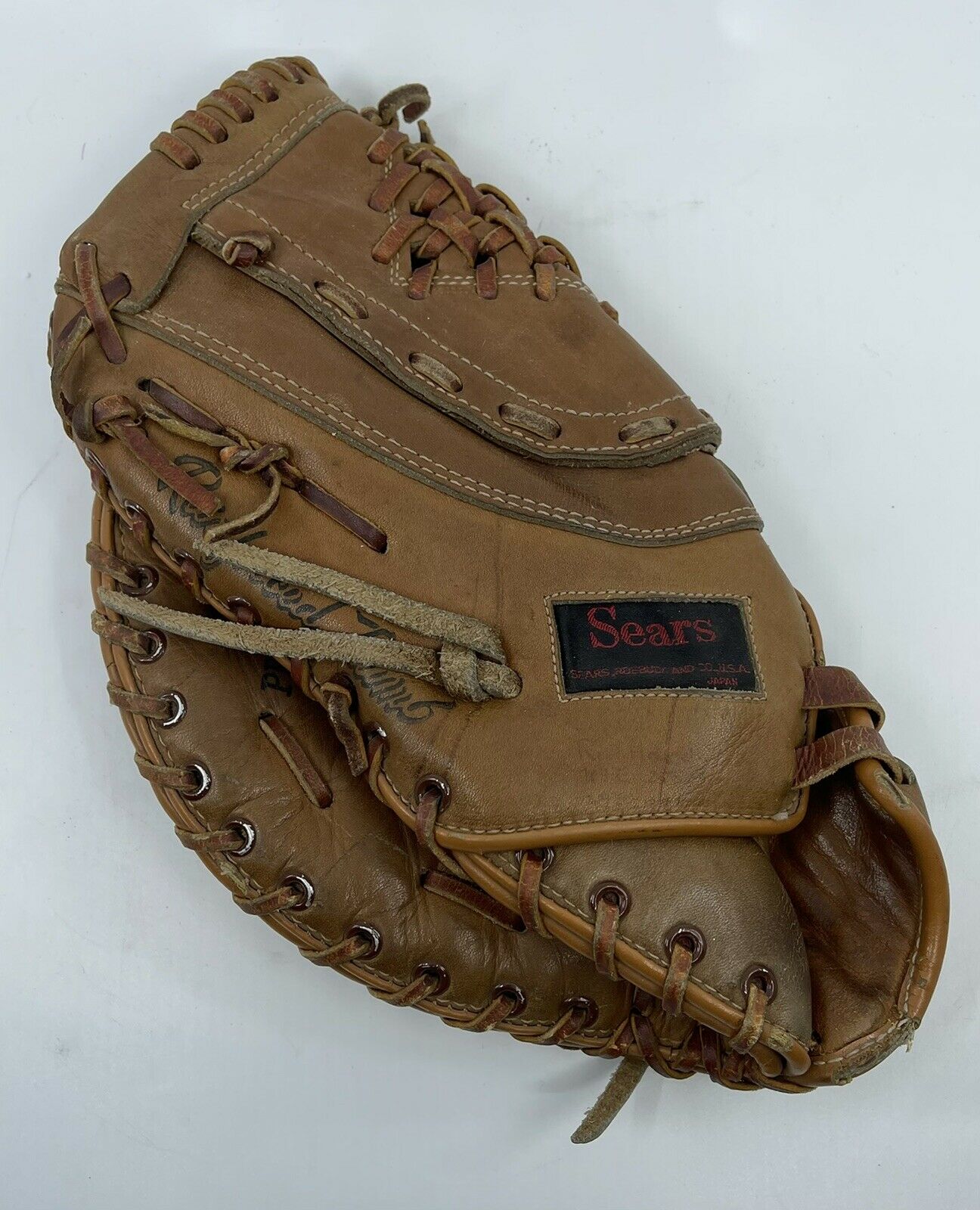 Vintage 1960's Sears  Model 1683 12" Used First Base Glove Left-hand