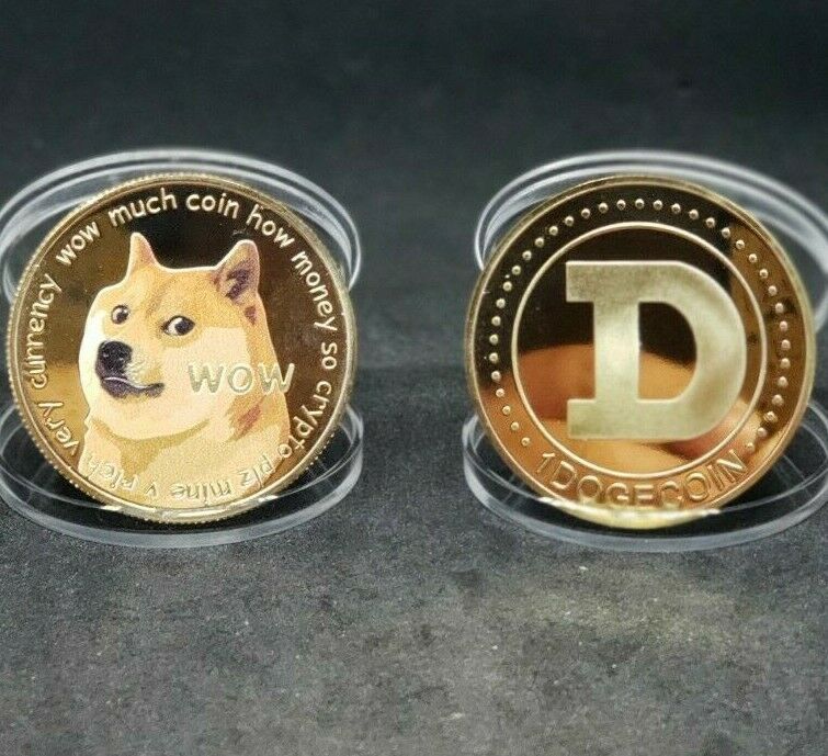 Gold Dogecoin Coins Commemorative 2021 New Collectors Gold Plated Doge Coin