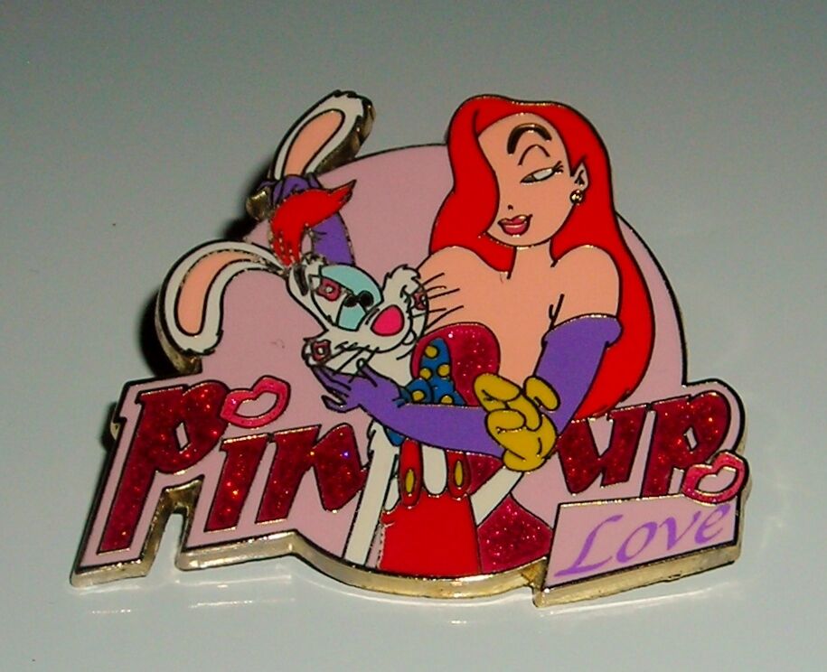 Disney Who Framed Roger Rabbit Jessica Rabbit Pin Up Love Pin Back