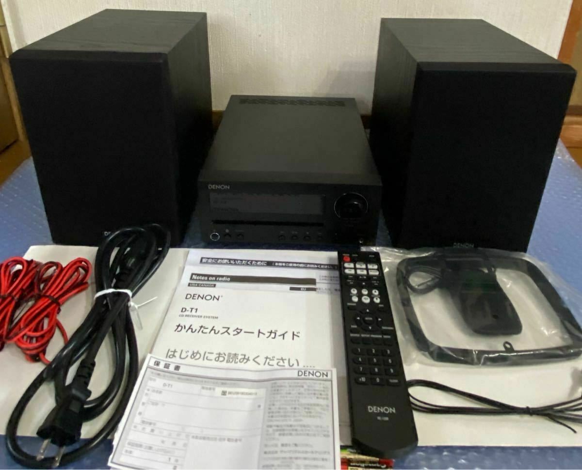 Denon D-t1 Cd Receiver System Speaker Set Black Cd/fm/am Radio Hifi Audio New