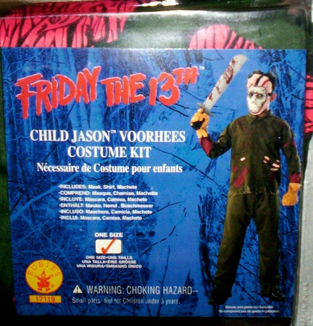 Jason Voorhees Child Size Costume Vintage New - One Size - Free Shipping !!!