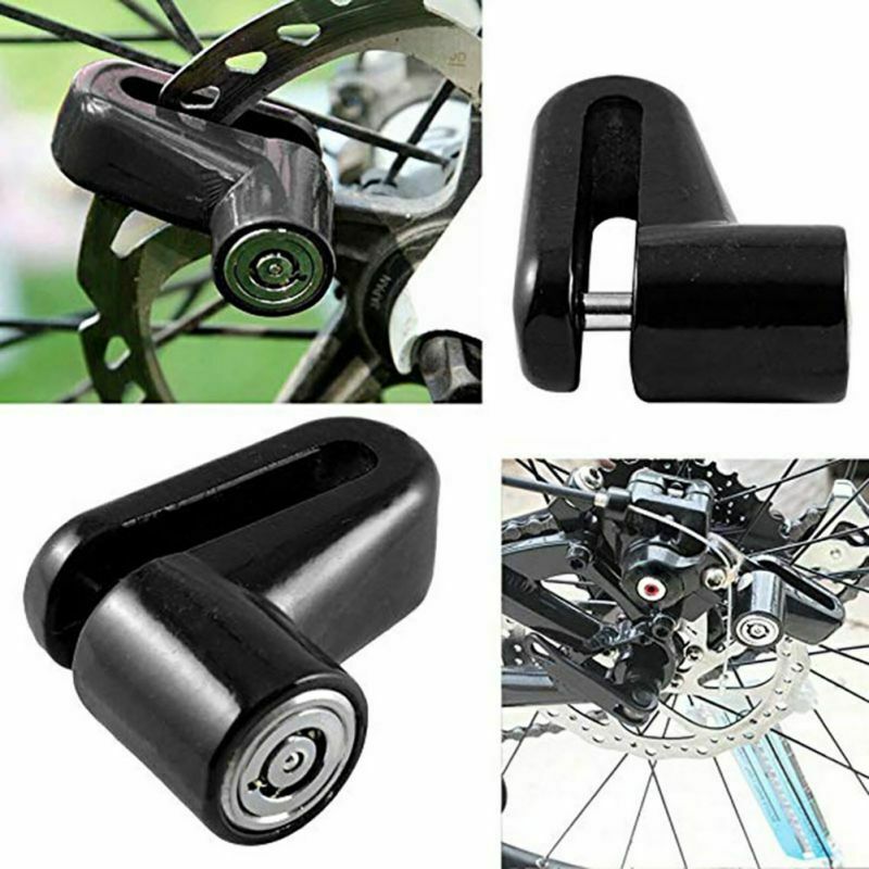 Motorcycle Bicycle Scooter Bike Safety Anti-theft Disk Disc Brake Rotor Lock Bk