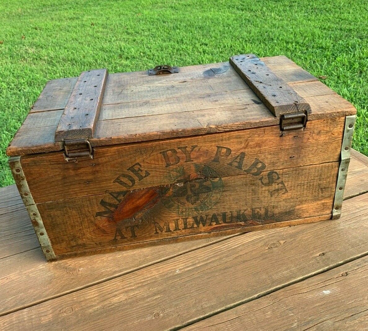 Rare 1917 Pre-prohibition Pabst Pablo Near Beer Wooden Authentic Shipping Crate