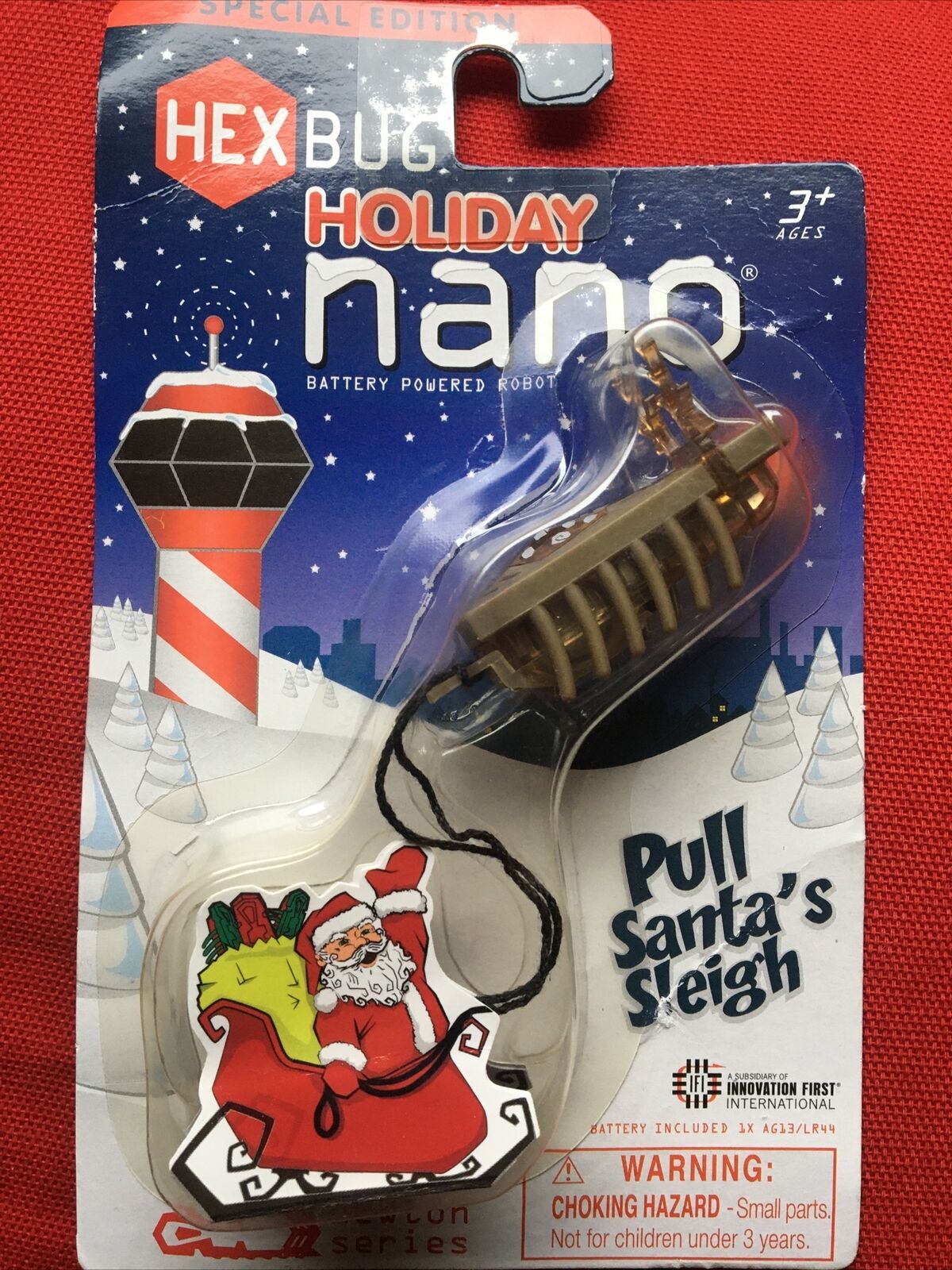 New Hexbug Holiday Nano -  Pull Santa's Sleigh Special Edition 2013 Christmas