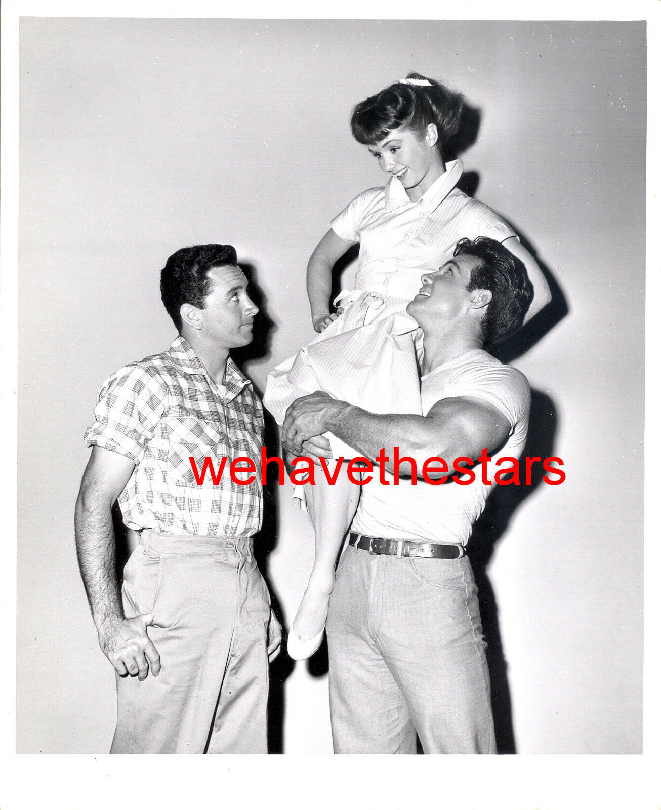 Vintage Steve Reeves Debbie Reynolds Vic Damone Mgm Backlot 50s Candid Portrait
