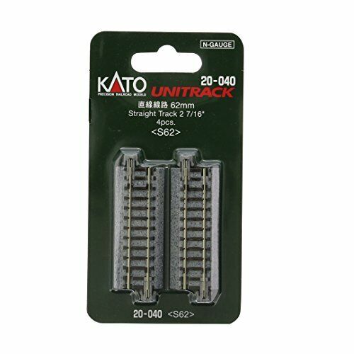 Kato 20-040 N Unitrack 62mm 2 7/16 Straight Track 4pcs