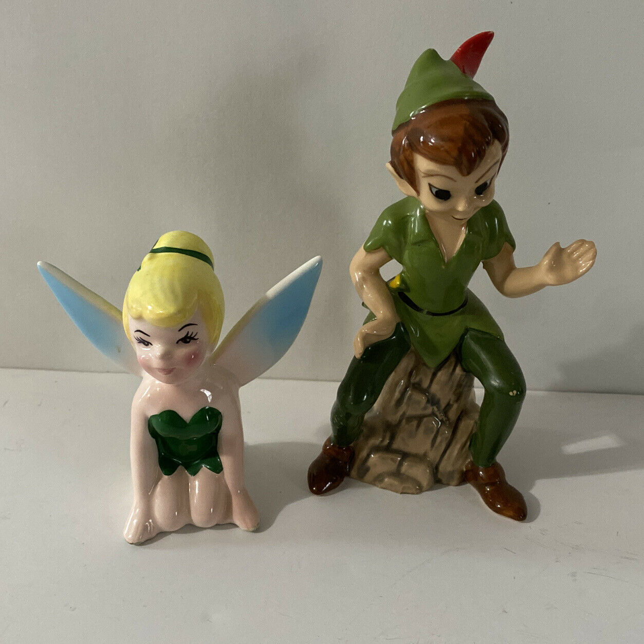 Tinkerbell And Peter Pan Figurines Disney Japan