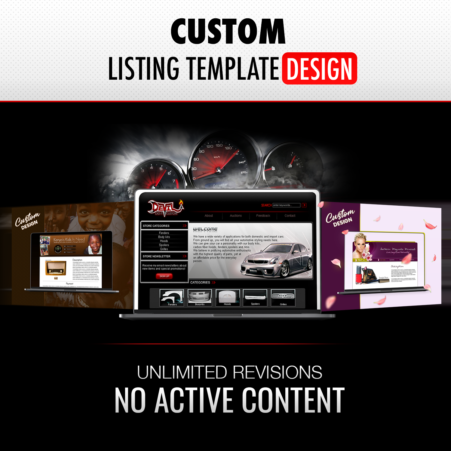 Professional Custom Ebay Listing Template Design