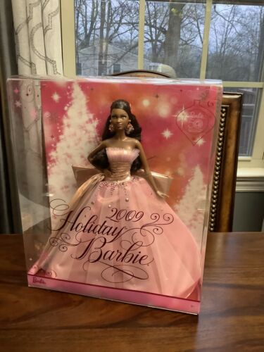 2009 Holiday Barbie Doll African American 50th Anniversary Pink Gown N6557 Nrfb