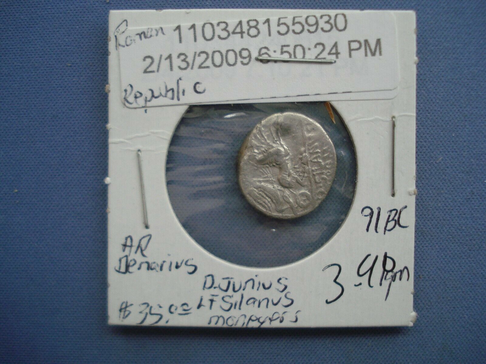 91 Bc Roman Republic - D Junius  L F Silanus - Ar Denarius - 5930