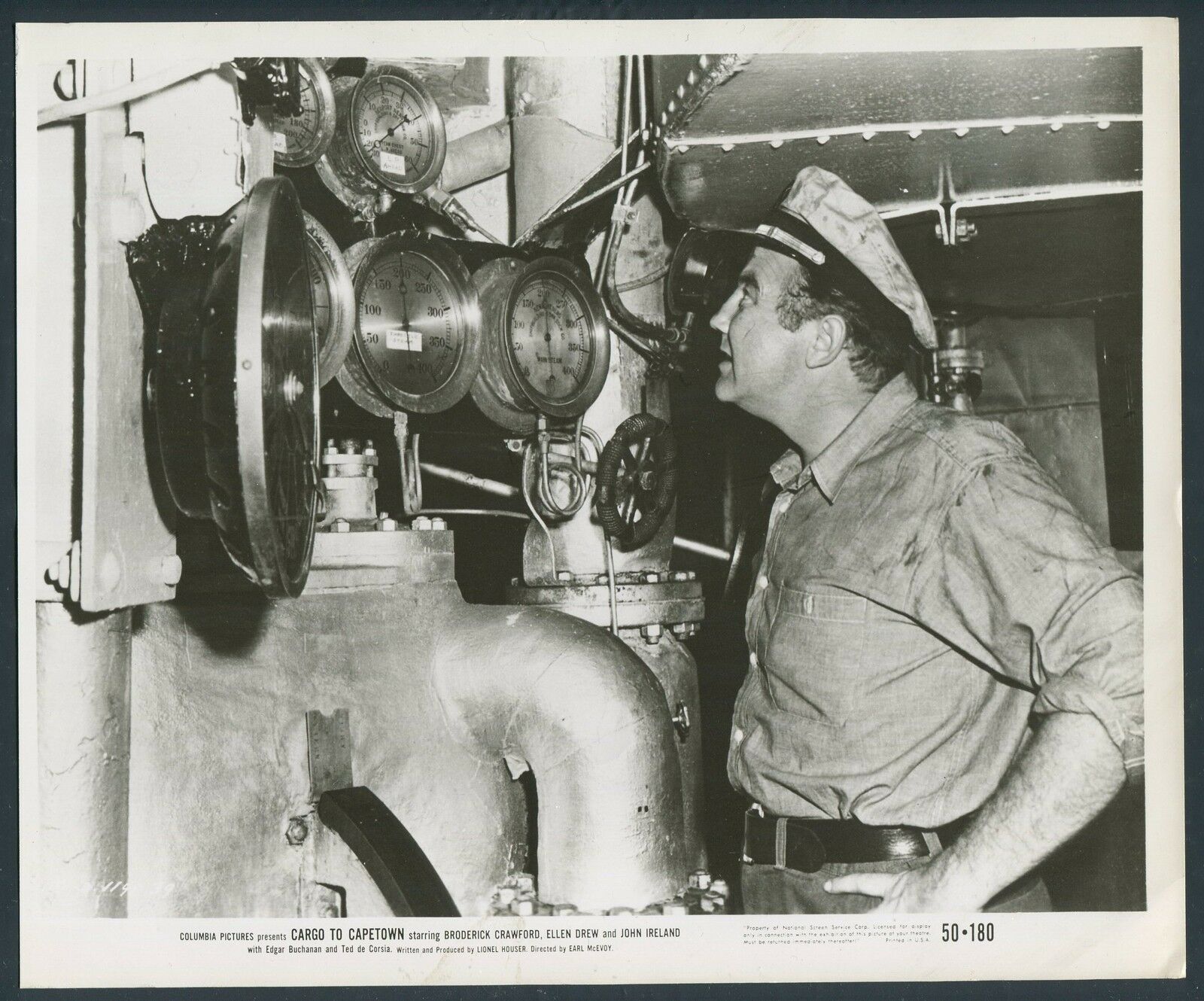 Broderick Crawford In Cargo To Capetown '50 Machinery Dials
