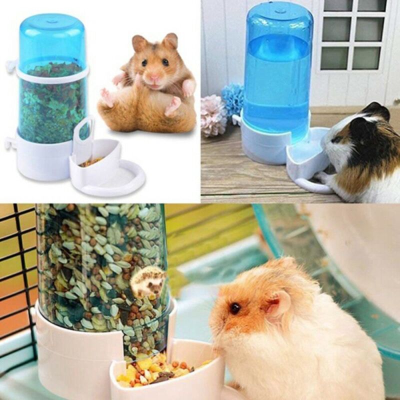 Automatic Hamster Feeder Food/water Bottle Dispenser Dish Bowl Guinea Pig Rabbit