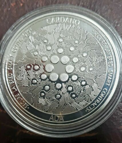 Cardano Physical Silver Collector Coin 1oz + 1 Crypto Ada Sent To Your Wallet!!