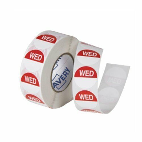 Red Wednesday Avery Removable Label 24mm 1000/roll White Free Global Shipping