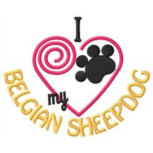 I "heart" My Belgian Sheepdog Fleece Jacket 1287-2 Size S - Xxl