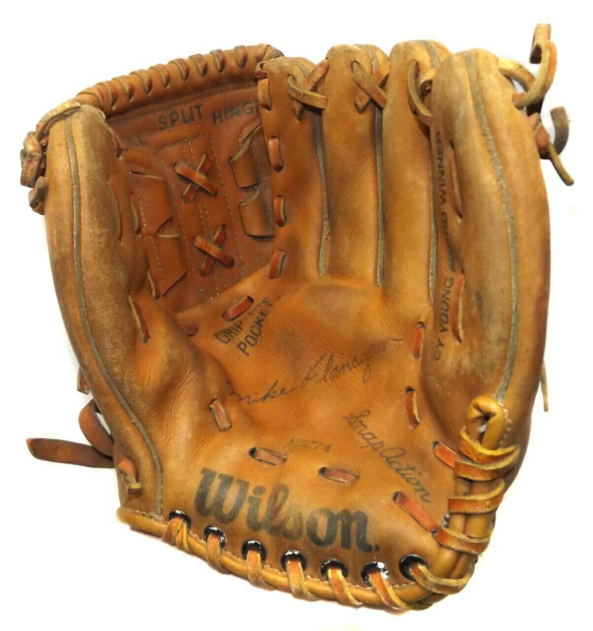 Vintage Wilson A2274 Mike Flanagan Endorsed Left Handed Leather Baseball Glove