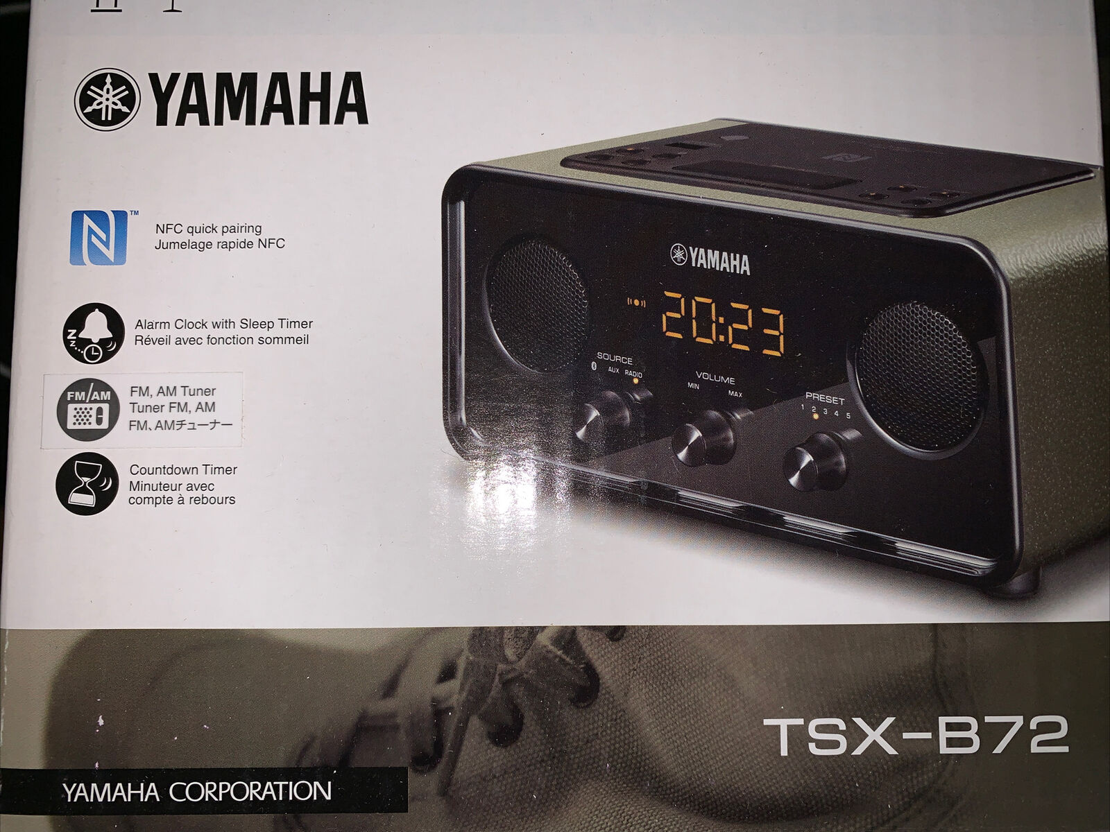 Yamaha Tsx-b72 Dark Green Desktop Bluetooth Radio Audio System, Nib Fast Ship