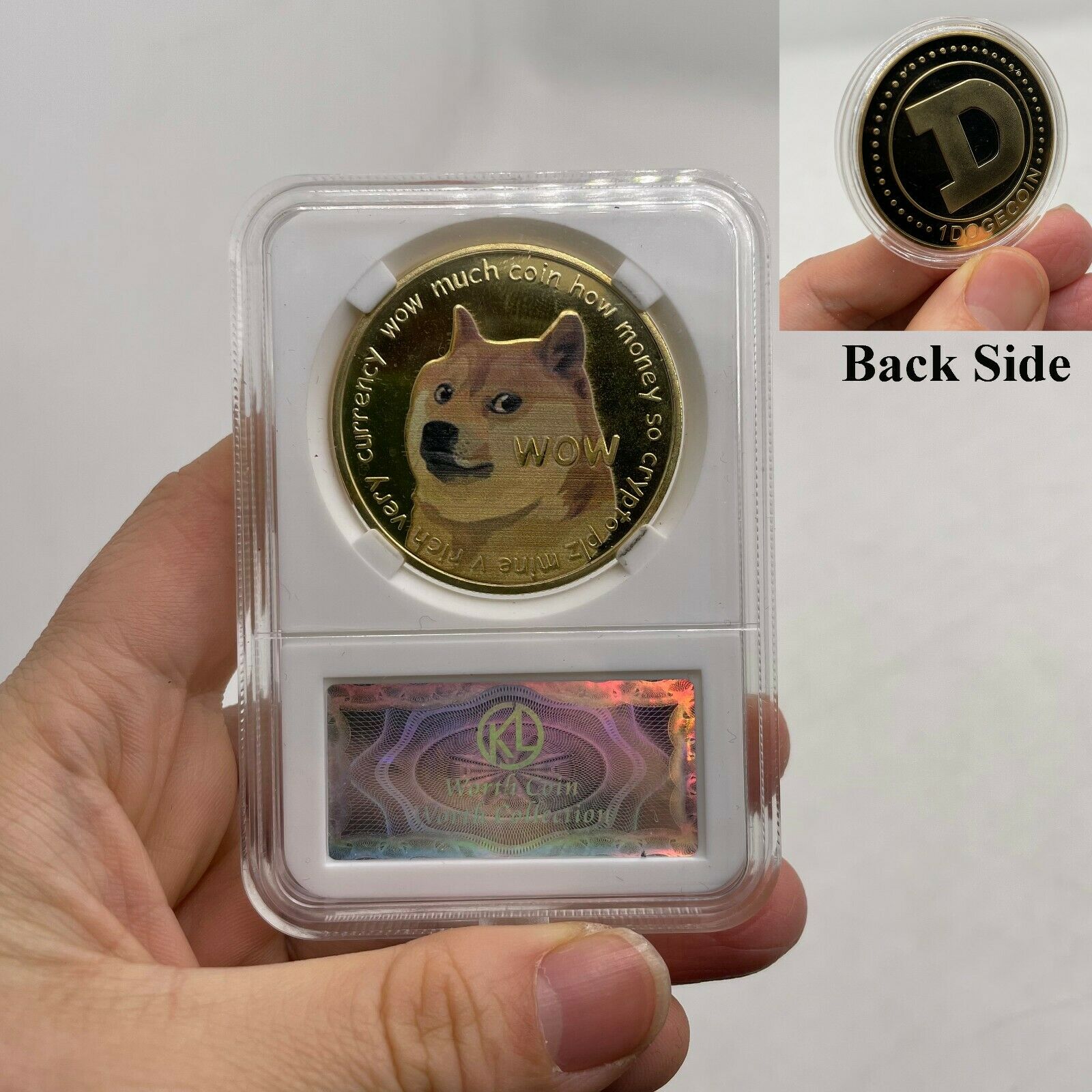 Beautiful Cute Dogecoin Dogecoin Coin Gold Coin With Frame For Collection