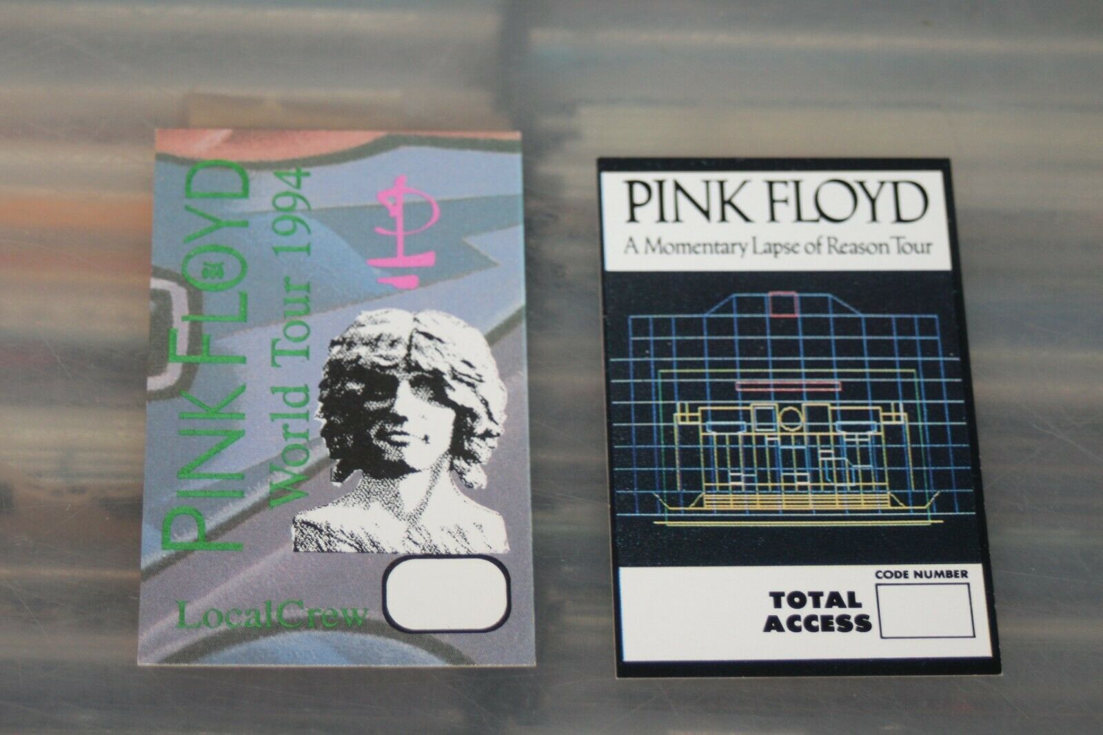 Pink Floyd - 2x Backstage Pass - Inlay Cards - Free Shipping - #2