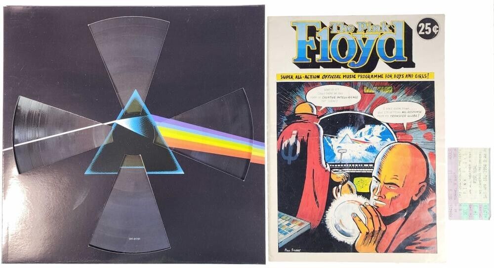 1967 Pink Floyd Cheetah Club Handbill, 2 Tickets, Ltd Edition Picture Lp& Comic
