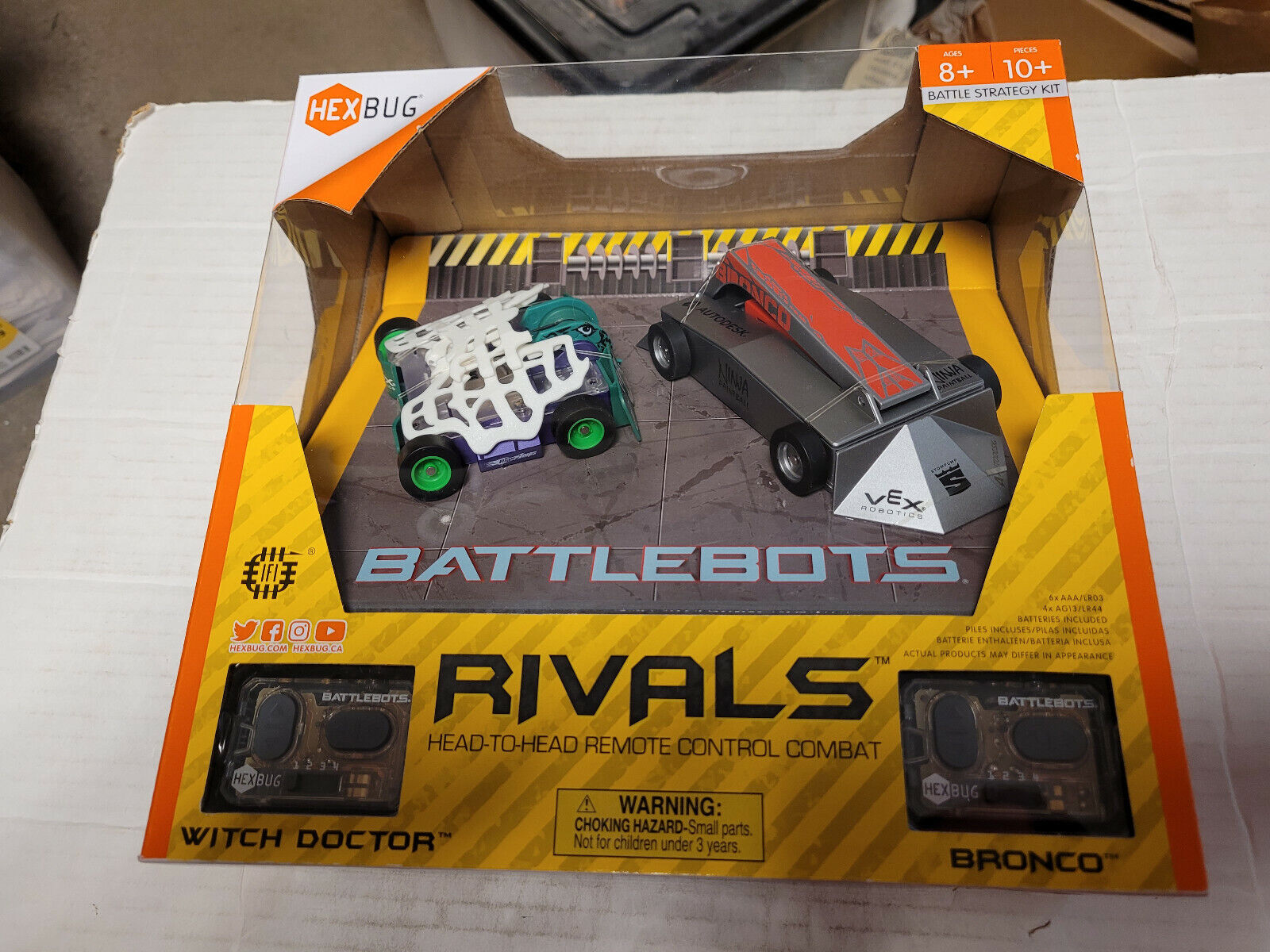 Hexbug Battlebots Rivals Witch Doctor Vs Bronco Remote Control New