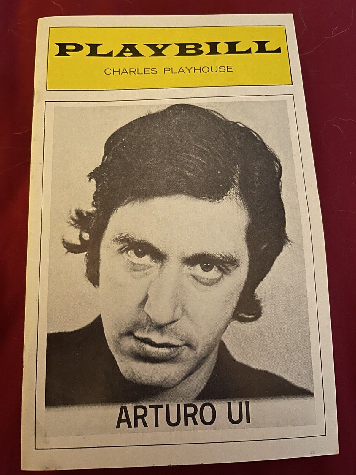 Rare Vintage Playbill Al Pacino “arturo Ui” Charles Playhouse Boston, Ma Euc