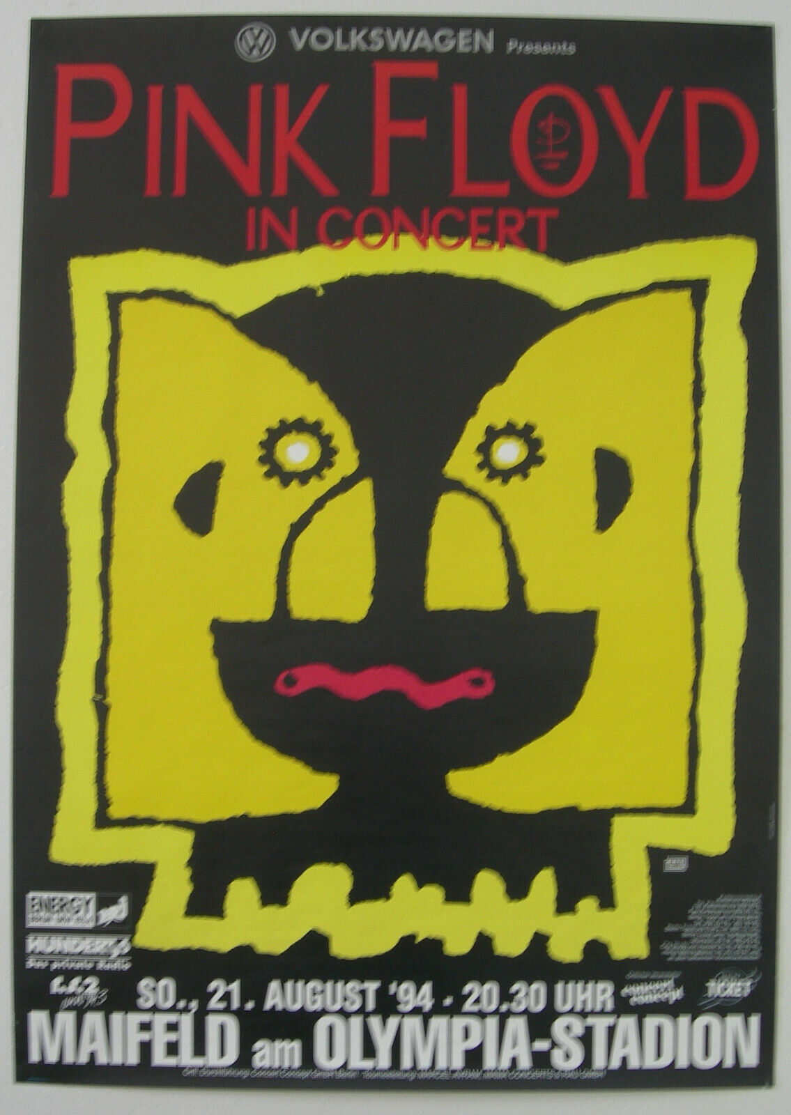 Pink Floyd Concert Tour Poster 1994 The Division Bell Berlin