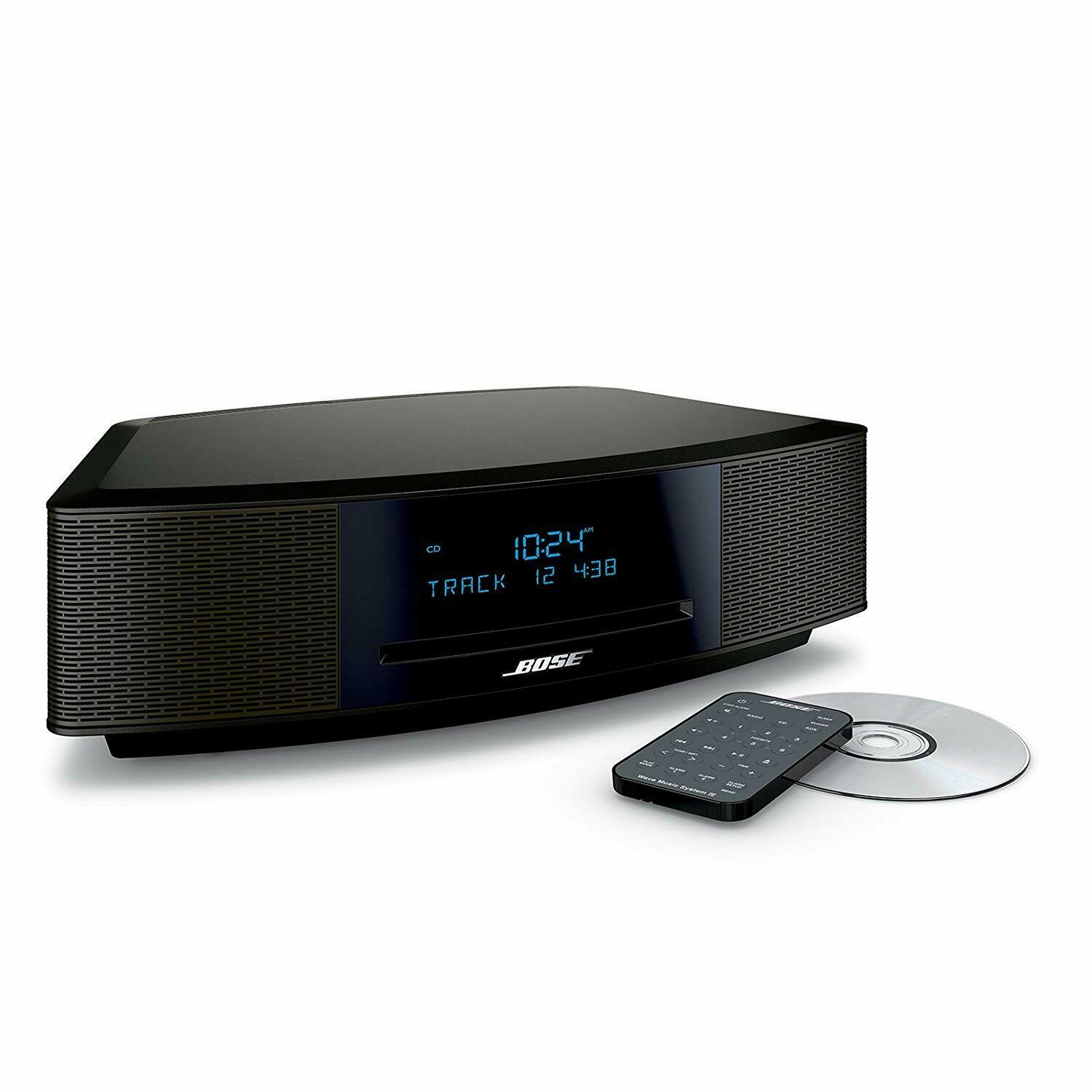 New Bose Wave Music System Iv With Remote, Cd Player  Am/fm Radio Espresso Black