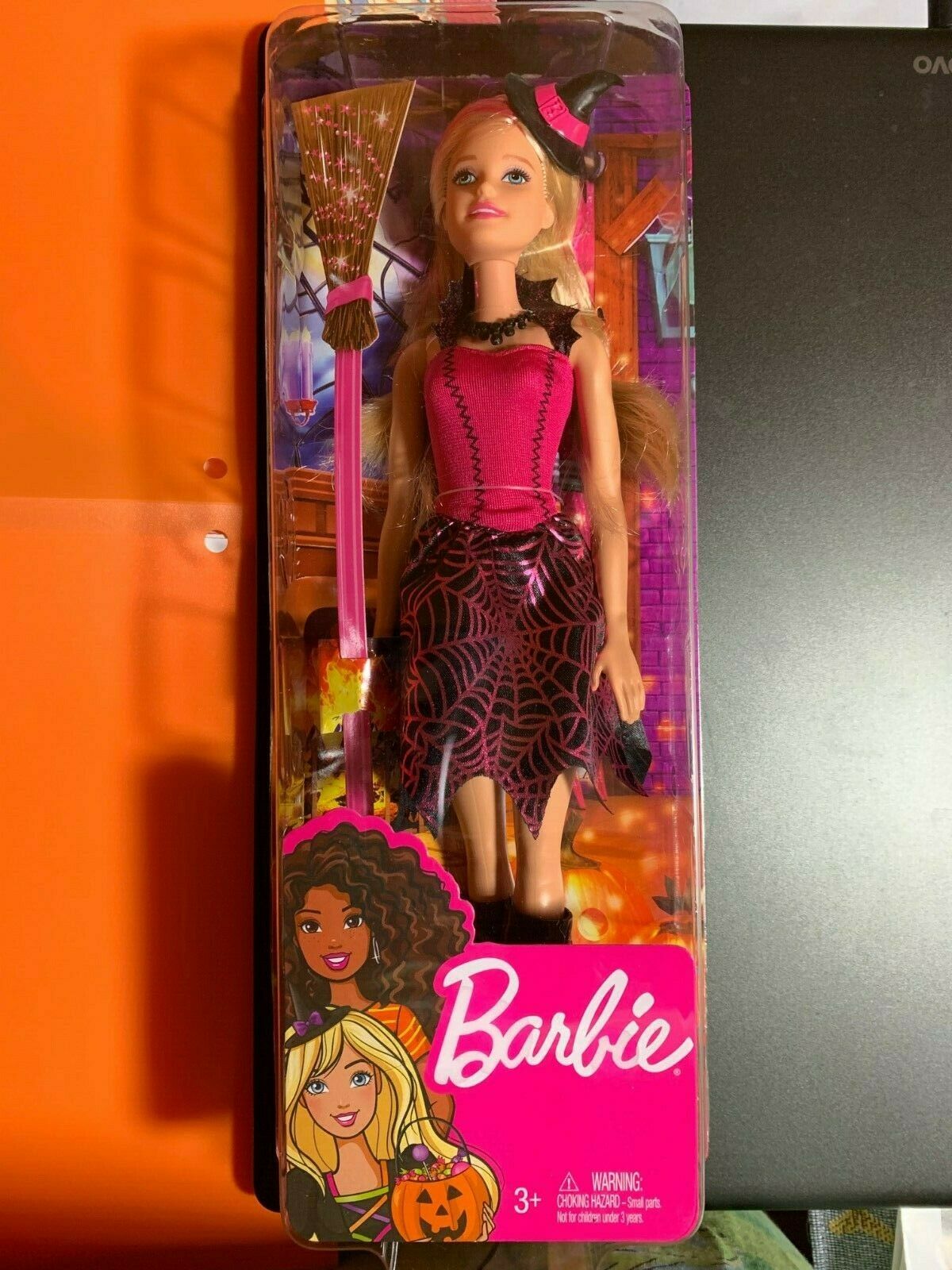 2019 Halloween Witch Barbie Doll Brand New In Box! Game On Back Of Box By Mattel