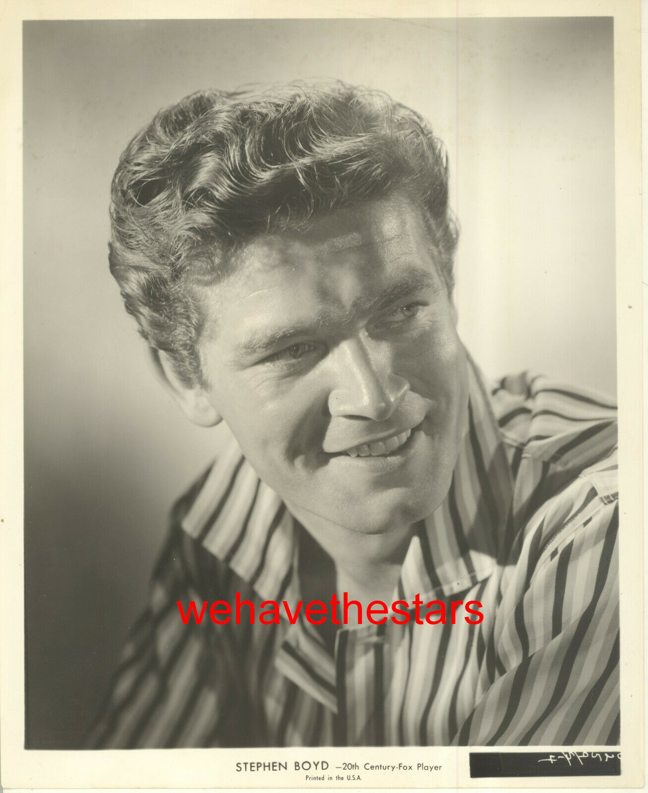Vintage Stephen Boyd Quite Handsome '59 Publicity Portrait