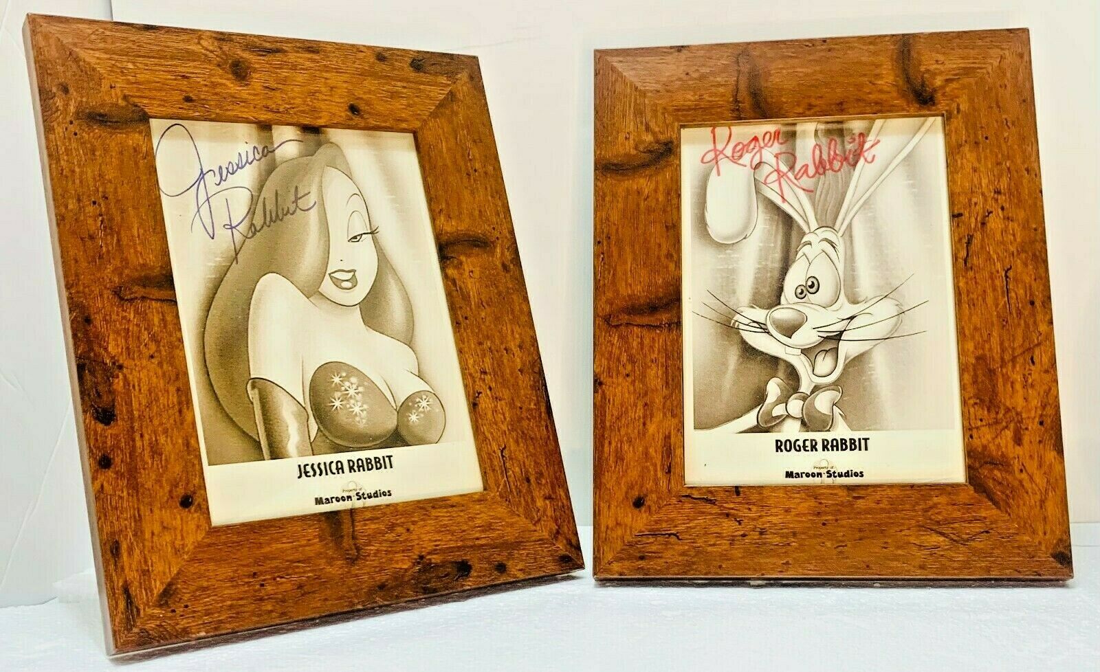 Who Framed Roger Rabbit And Jessica Rabbit Framed Photos Collectors Set