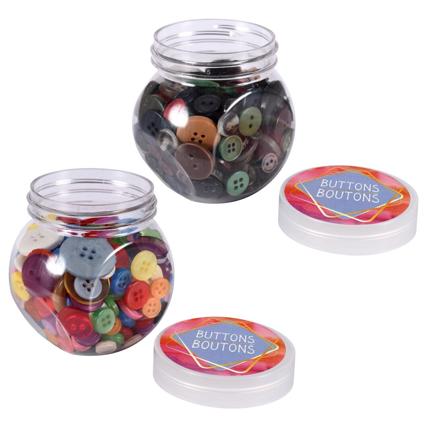 Crafter's Square Notions Craft Button Jars, 2.8 Oz. (pack Of 32)